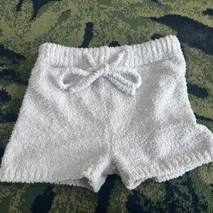 MissCosy White/Grey Fleece Shorts size 4